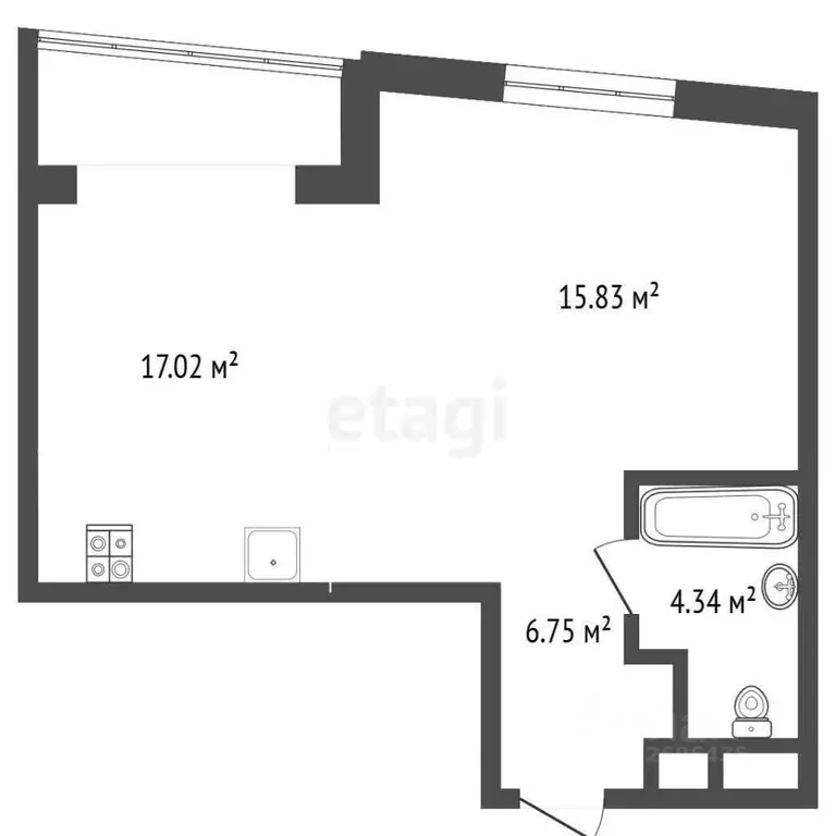 1-к кв. Москва Рябиновая ул., 3к4 (40.2 м) - Фото 1