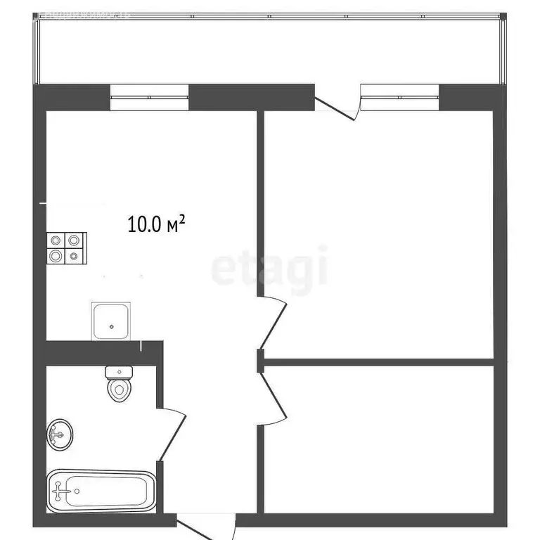 1-комнатная квартира: Архангельск, Ильинская улица, 1 (41.6 м) - Фото 0