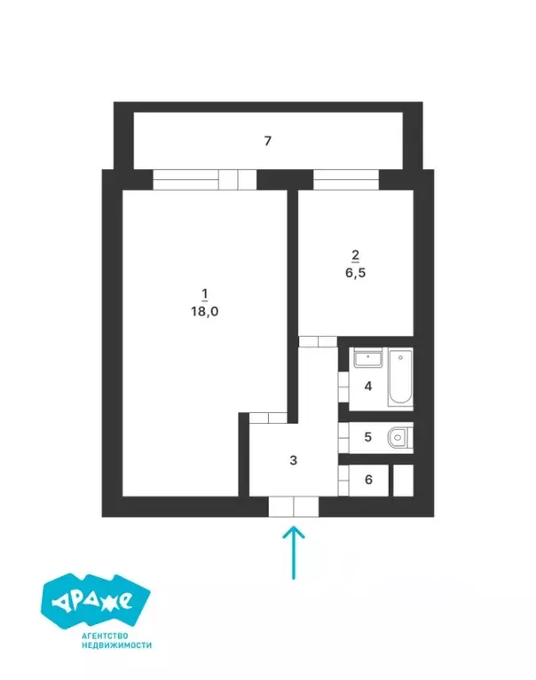 1-к кв. Свердловская область, Екатеринбург ул. Татищева, 77 (32.4 м) - Фото 2