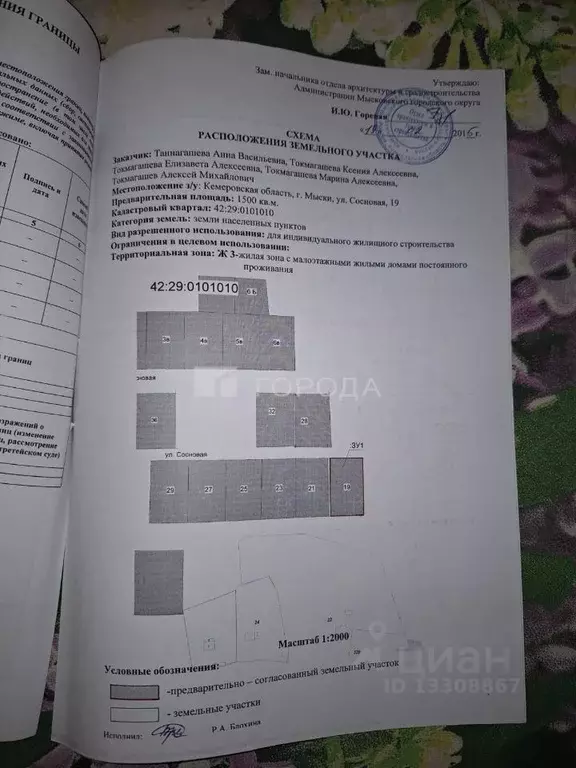 Участок в Кемеровская область, Мыски Сосновая ул., 19 (15.0 сот.) - Фото 2