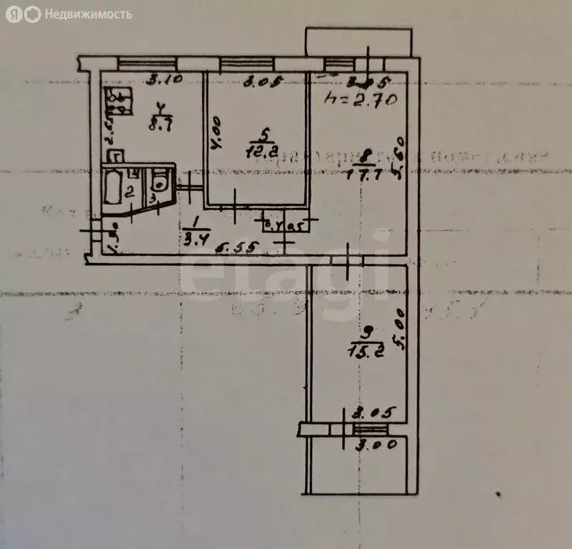 3-комнатная квартира: Махачкала, проспект Гамидова, 57 (72 м) - Фото 1