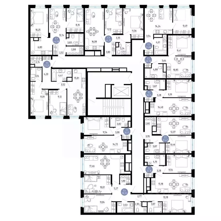 2-к кв. Рязанская область, Рязань 9-10-й кв-л,  (46.58 м) - Фото 2