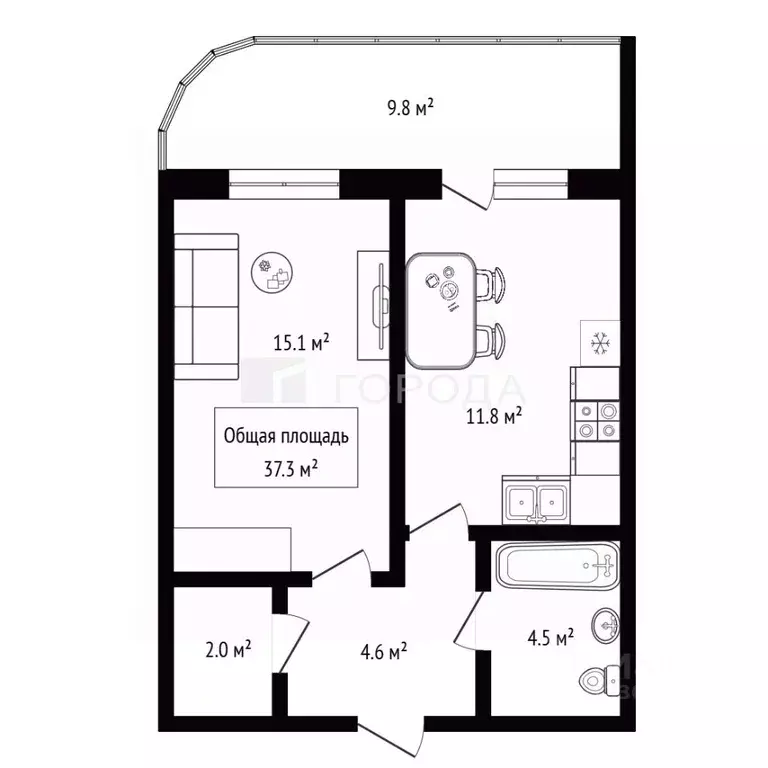 1-к кв. Новосибирская область, Новосибирск ул. Дуси Ковальчук, 238 ... - Фото 2