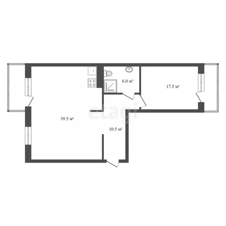 2-к кв. Красноярский край, Красноярск ул. Авиаторов, 33 (73.3 м) - Фото 1