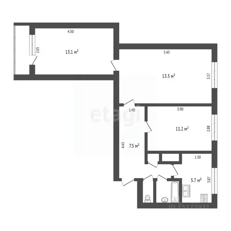 3-к кв. Ямало-Ненецкий АО, Новый Уренгой Ленинградский просп., 11 ... - Фото 2