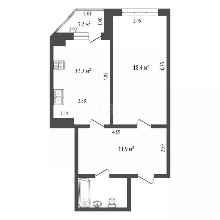 2-к кв. Краснодарский край, Геленджик городской округ, с. Кабардинка ... - Фото 2