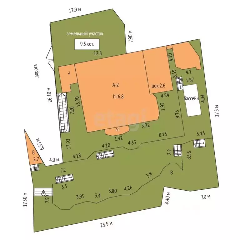 Дом в Крым, Ялта ул. Ленинградская, 23 (532 м) - Фото 1