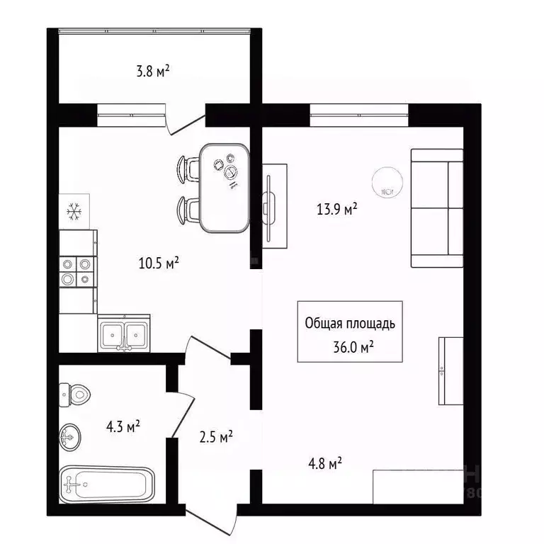 1-к кв. Новосибирская область, Новосибирский район, Мочищенский ... - Фото 1