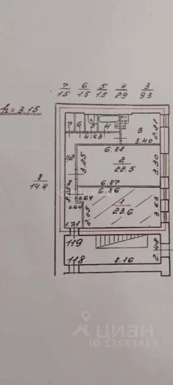 Комната Санкт-Петербург Измайловский просп., 18Е (23.6 м) - Фото 2