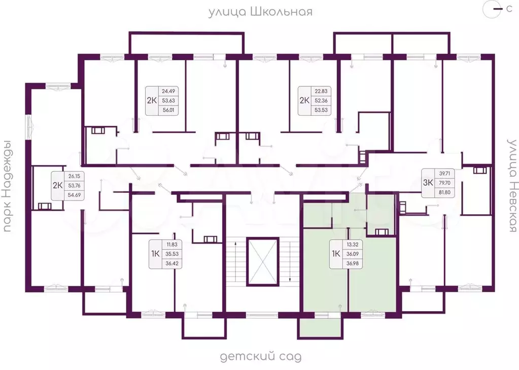 1-к. квартира, 37 м, 4/5 эт. - Фото 1