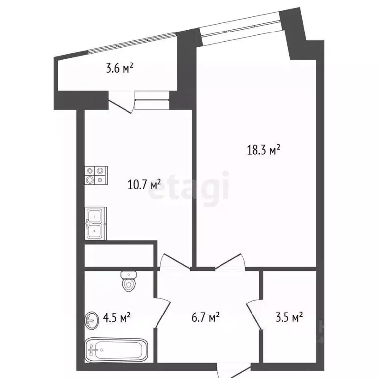 1-к кв. Московская область, Одинцовский городской округ, ВНИИССОК пгт ... - Фото 2