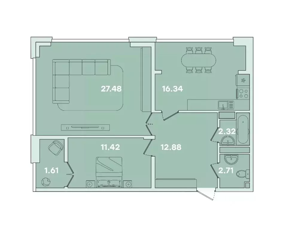 2-к кв. иркутская область, иркутск ул. петрова, 18 (76.37 м) - Фото 0