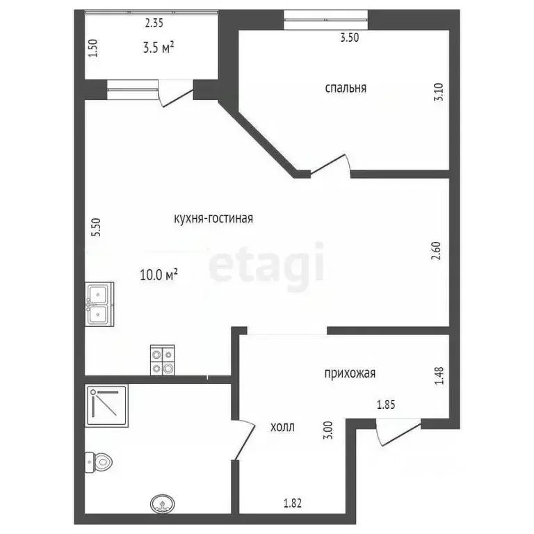 2-к кв. Московская область, Химки Совхозная ул., 9 (47.3 м) - Фото 1