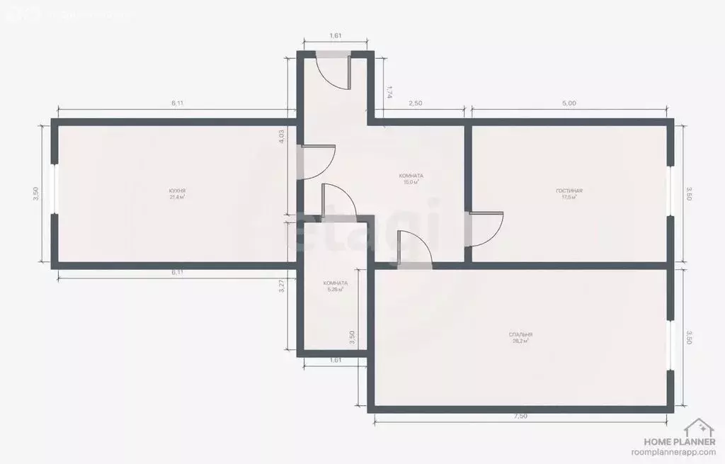 2-комнатная квартира: Махачкала, улица Устарбекова, 6 (86.5 м) - Фото 0