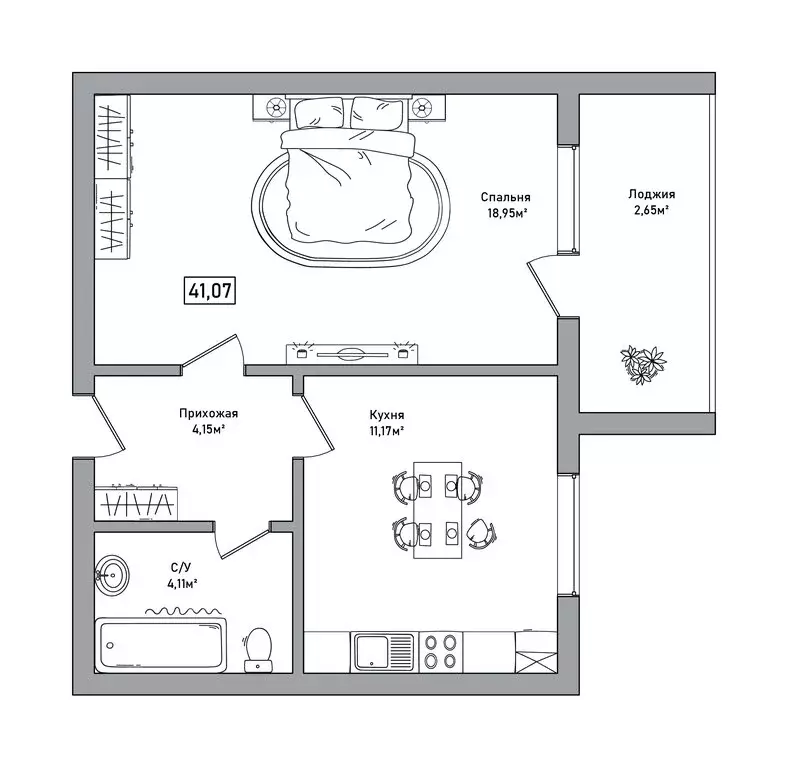 1-комнатная квартира: Ярославль, улица Посохова, 37 (41 м) - Фото 1