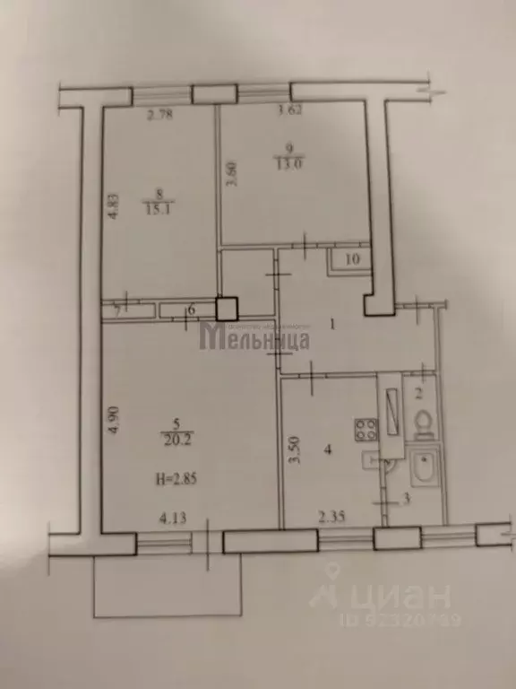 3-к кв. Волгоградская область, Волгоград ул. 95-й Гвардейской Дивизии, ... - Фото 2