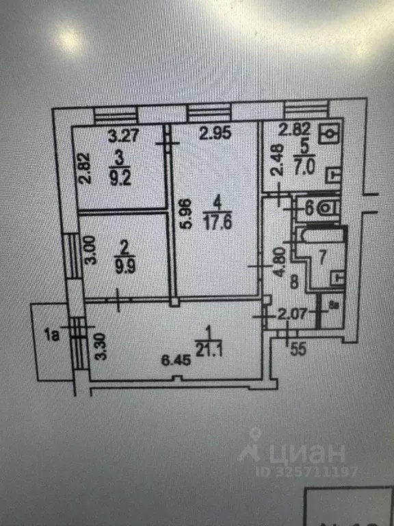 Комната Москва Большая Академическая ул., 6к1 (58.0 м) - Фото 2