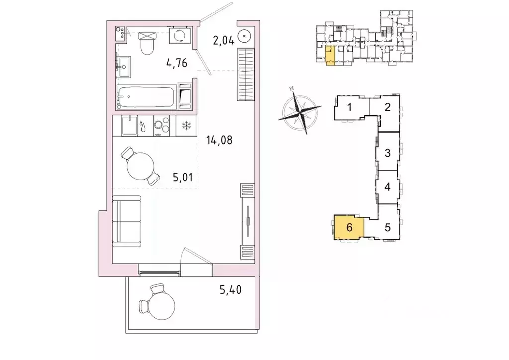 1-к кв. Ленинградская область, Гатчина Въезд мкр,  (27.51 м) - Фото 1