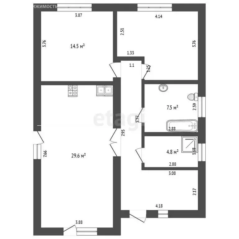 Дом в Симферопольский район, Добровское сельское поселение, село ... - Фото 1