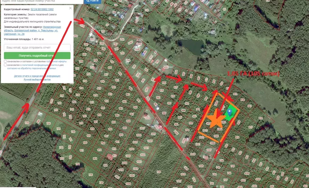 Участок в Нижегородская область, Богородский муниципальный округ, д. ... - Фото 1