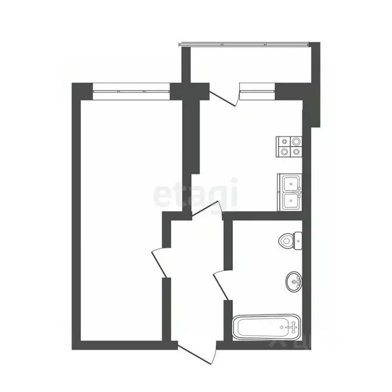 1-к кв. Тверская область, Тверь Хрустальная ул., 41к3 (42.2 м) - Фото 2