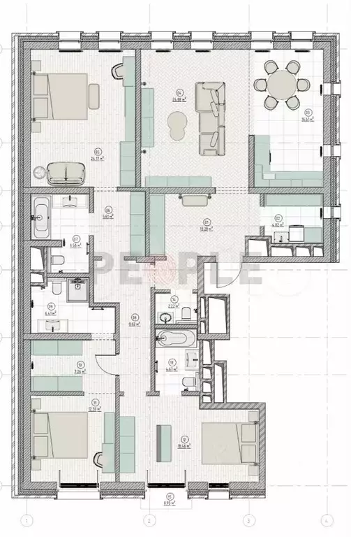 4-к. квартира, 154 м, 3/6 эт. - Фото 0