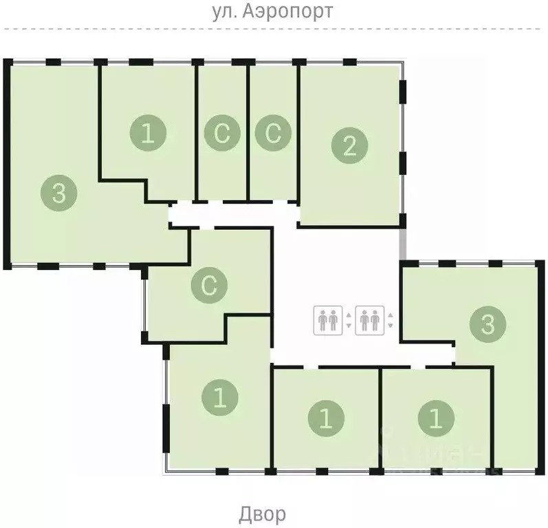 Студия Новосибирская область, Новосибирск ул. Аэропорт, 23/1 (44.35 м) - Фото 1