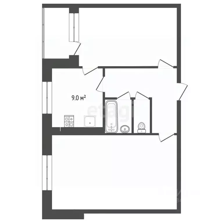 2-к кв. Марий Эл, Медведевский район, Кундышское с/пос, пос. Сурок ул. ... - Фото 1