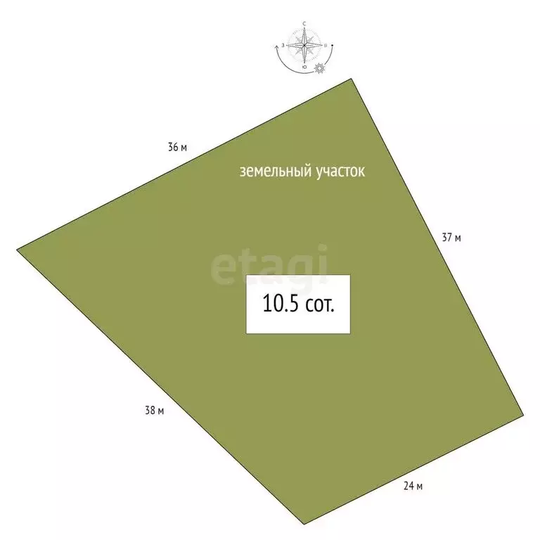 Участок в село Усть-Муны, Берёзовая улица (10.5 м) - Фото 1