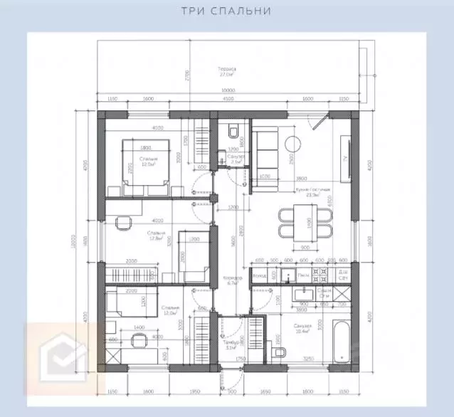 Дом в Севастополь Скалистый-89 СНТ, 117 (85 м) - Фото 0