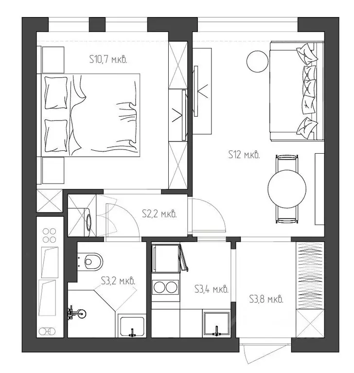 2-к кв. Москва Ильменский проезд, 12 (37.0 м) - Фото 1