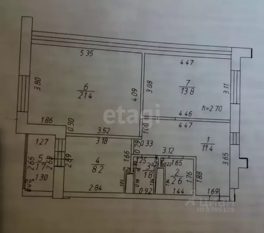 2-к кв. Татарстан, Казань Тэцевская ул., 4 (59.2 м) - Фото 2