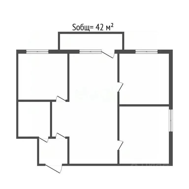 3-к кв. Брянская область, Брянск Белые Берега пгт, Новая ул., 1 (42.0 ... - Фото 2