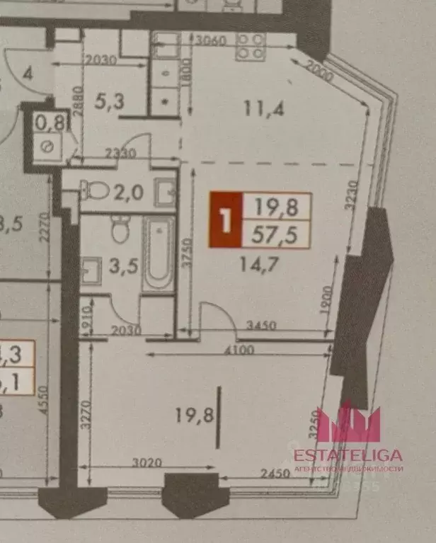2-к кв. Москва ул. Академика Волгина, 2 (57.5 м) - Фото 1
