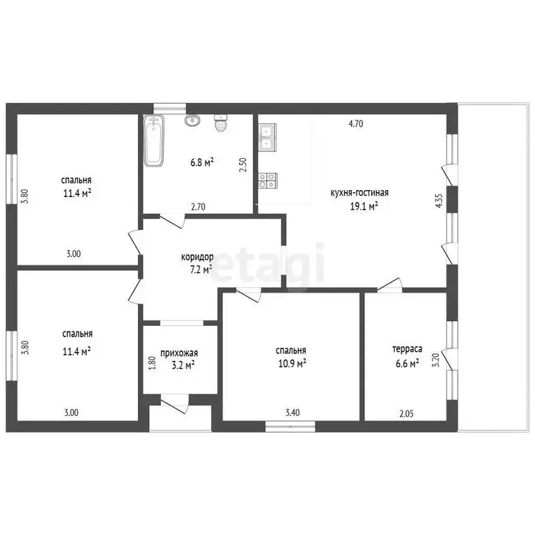 Дом в Воскресенск, микрорайон Фетровой фабрики (106 м) - Фото 1