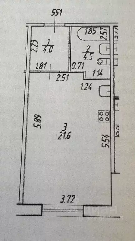 Студия Ленинградская область, Мурино Всеволожский район, просп. ... - Фото 1