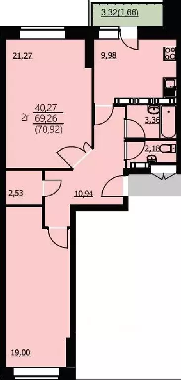 2-к кв. Ярославская область, Ярославль Красноборская ул., 38к3 (70.92 ... - Фото 1