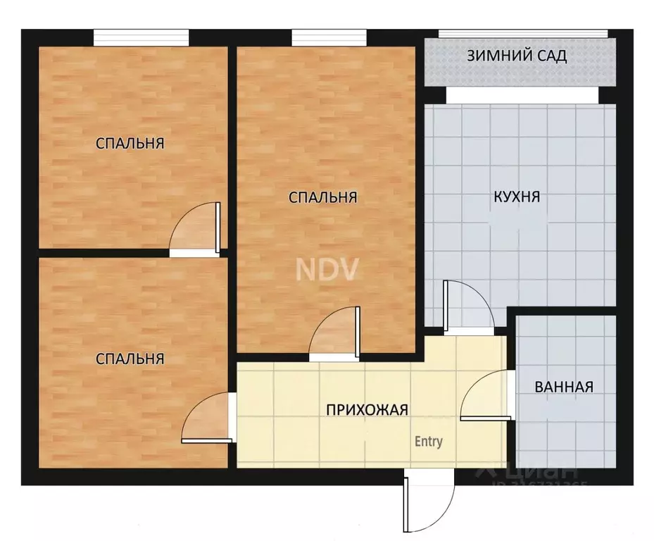 3-к кв. Москва ул. Генерала Донскова, 29к1 (52.8 м) - Фото 1