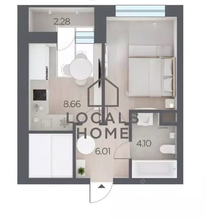 1-к кв. Рязанская область, Рязанский муниципальный округ, с. Дядьково ... - Фото 0