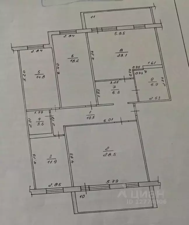 4-к кв. Татарстан, Набережные Челны пос. ГЭС, наб. Комсомольская, 30 ... - Фото 2
