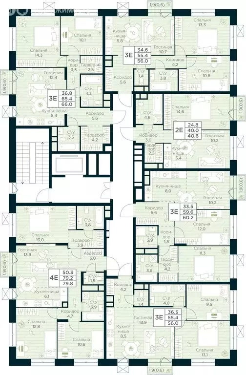 2-комнатная квартира: Уфа, жилой район Глумилино, жилой комплекс Урман ... - Фото 1