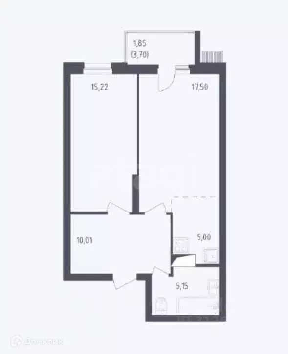 Продаётся 2-к квартира, 55 м - Фото 1
