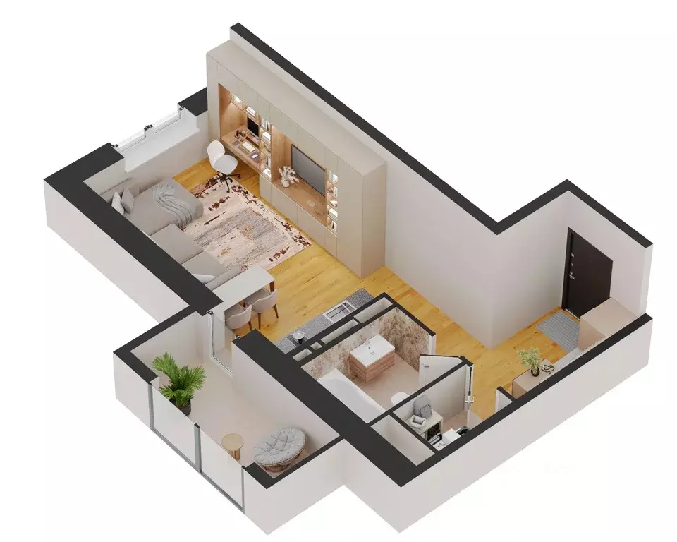 Студия Удмуртия, Ижевск Новая Восьмая ул., 67 (42.89 м) - Фото 1