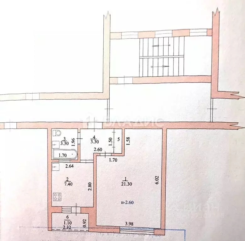 1-к кв. Краснодарский край, Ейск Кирпичная ул., 12 (36.1 м) - Фото 2
