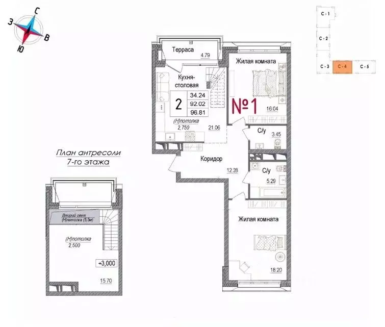 2-к кв. Московская область, Наро-Фоминск ул. Володарского, 10 (96.81 ... - Фото 1