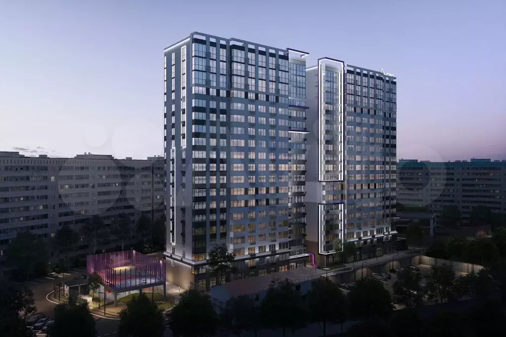 Квартира-студия, 29,7 м, 16/19 эт. - Фото 1