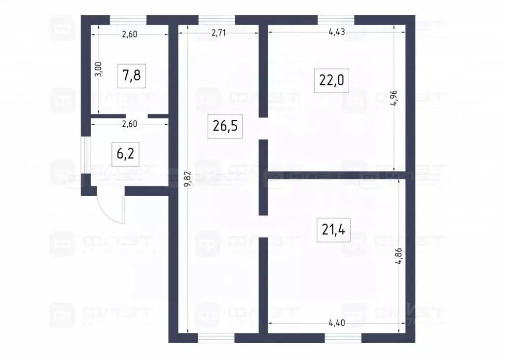 Дом в Татарстан, Казань ул. 2-я Землемерная, 3А (84 м) - Фото 1