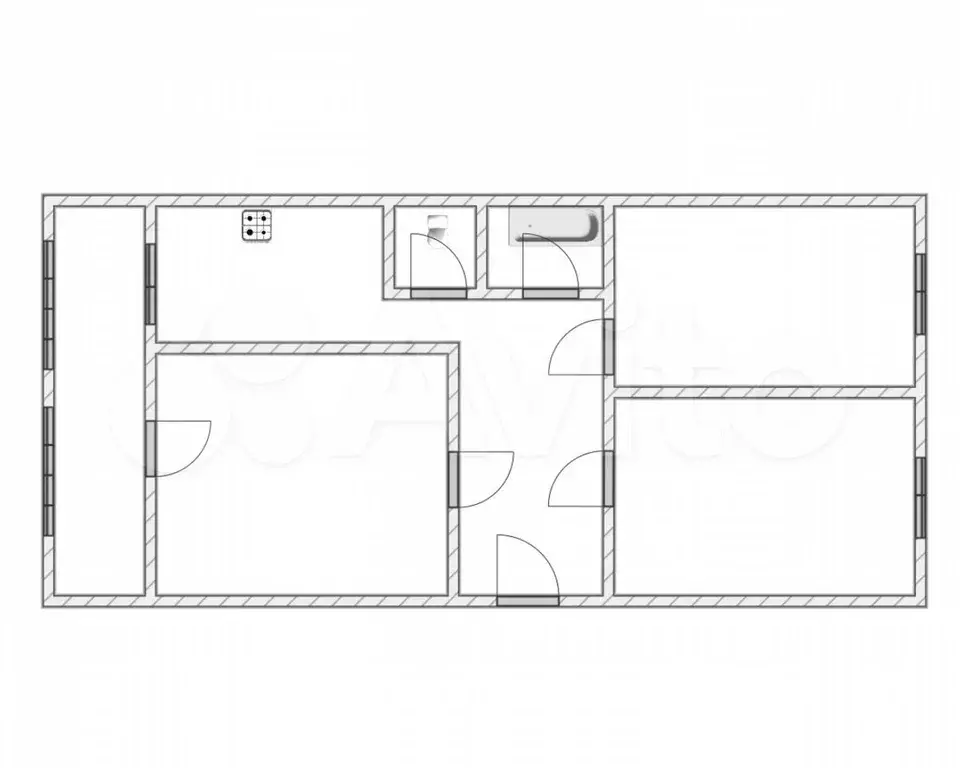 3-к. квартира, 60 м, 4/5 эт. - Фото 0