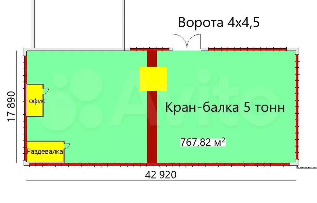 Производство, склад с кран-балкой 5 тонн - Фото 0