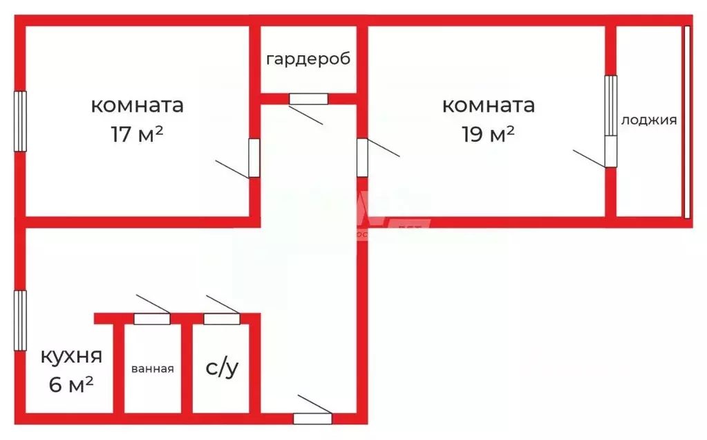 2-к кв. Челябинская область, Челябинск ул. Молодогвардейцев, 64а (53.6 ... - Фото 1
